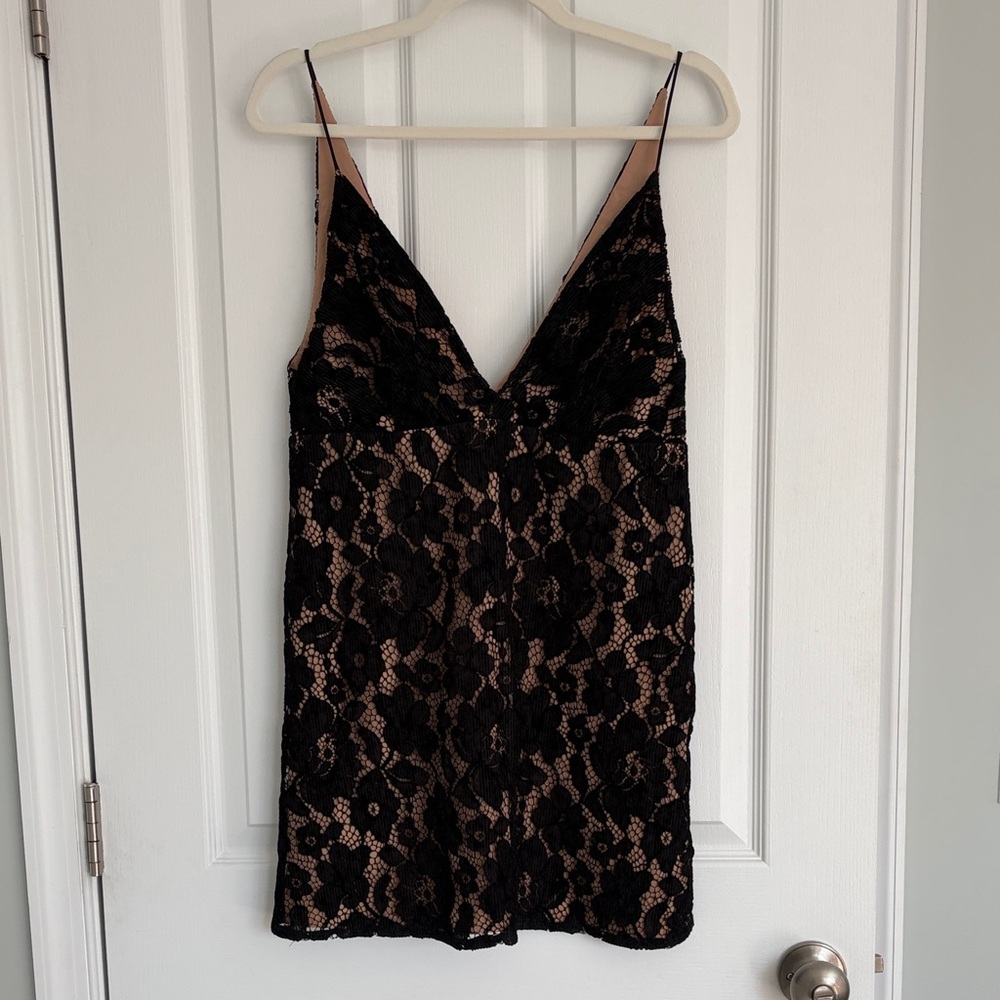 Black Lace Slip Dress